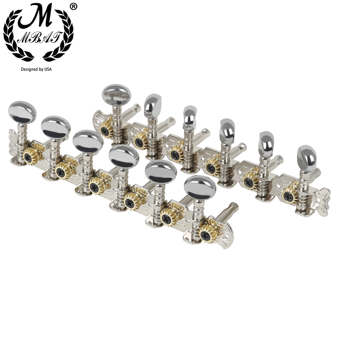 M MBAT 6L6R Acoustic Guitar Tuning Pegs Tuners Key 12 String Machine Head Metal String Tuner Button Acoustic Guitar Accessories