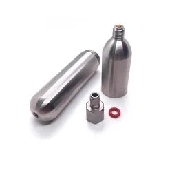 Cartucho de recarga de Co2, Bombilla Recargable roscada, adaptador de cilindro de Gas Recargable, lata de almacenamiento de aire de reciclaje, botella neumática