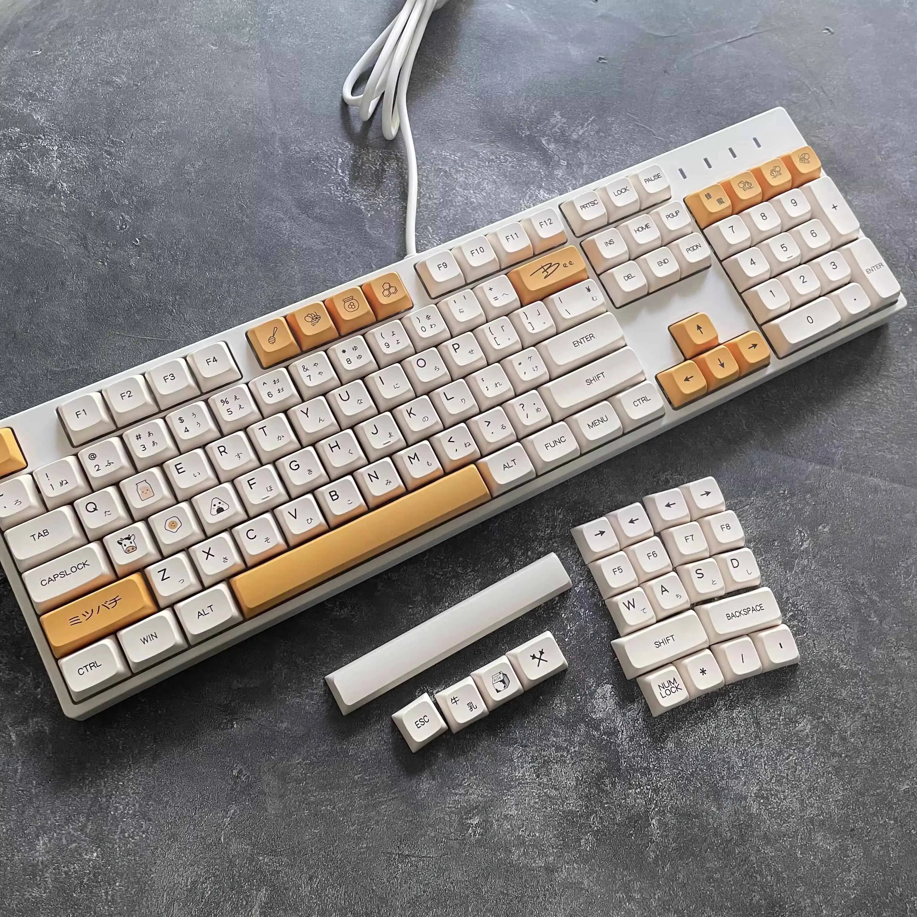 Equation Milk XDA-Touches personnalisées pour clavier mécanique, profil PBT, russe, japonais, thaïlandais, coréen, commutateur MX, bricolage, 140 prédire