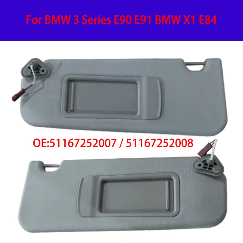 

For BMW 3 Series E90 E91 E84 BMW X1 With lamp attachment Sunshade for cars, makeup mirror, anti-glare shielding plate