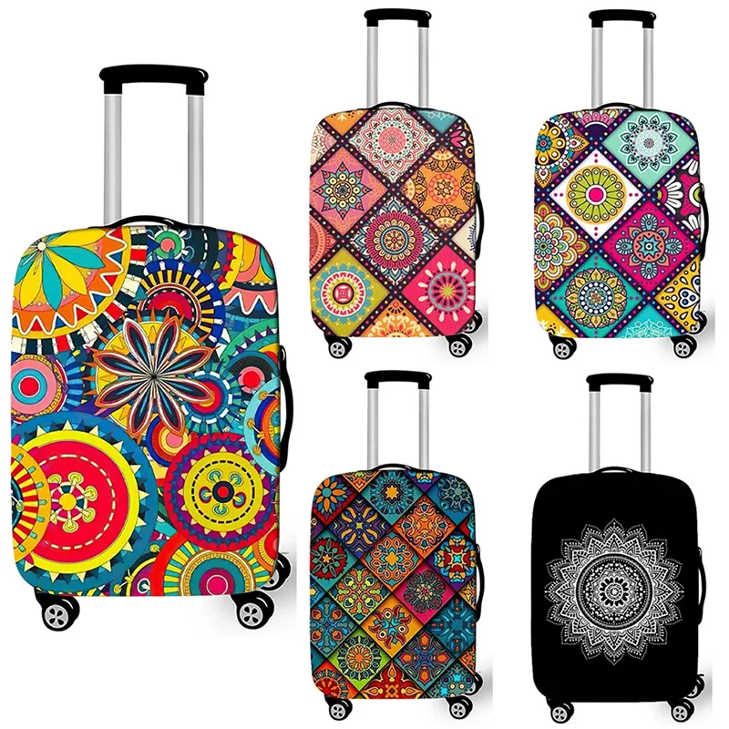 Bohemia Mandala Luggage Cover Geometric Ethnic Flower Elastic Trolley Case Cover For travel Anti-dust Suitcase Protective Covers