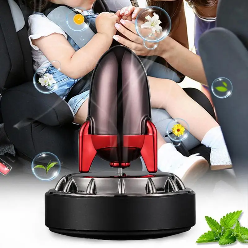 Car Oil Scent Diffuser Rocket Solar Car Interior Autorotation Decoration Air Fresheners Home And Car Interior Decoration