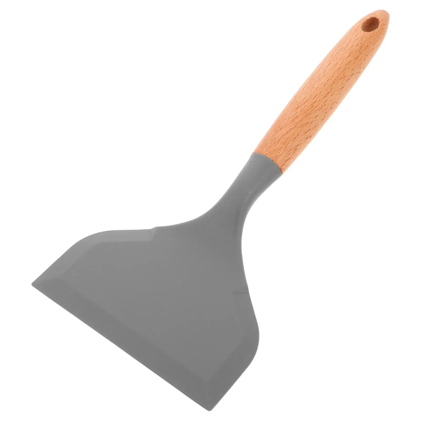

Silicone Spatula Nonstick Kitchen Shovel Cooking Flat Turner Wood Handle Heat Resistant Wide Edge Easy Clean Baking Tool Pancake