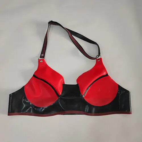 

100% Latex Rubber Gummi BH Sexy Bra Corset 0.4mm Women S-XXLChristmas