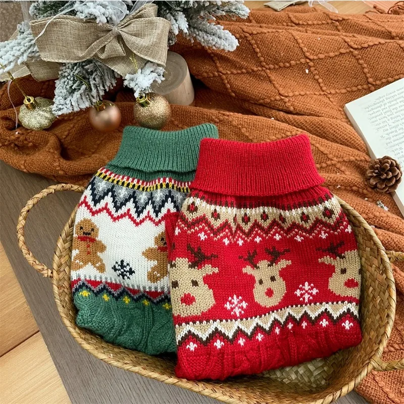 

Christmas Dog Clothes Winter Pet Sweater Knitted Pullovers Sweater For Small Medium Dogs Cat Kittens Chihuahua Puppy apparel