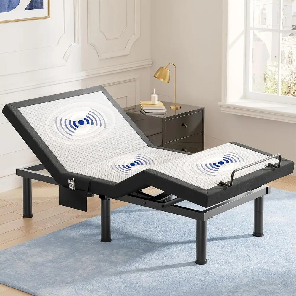 

Adjustable Twin XL Electric Bed with Remote, Massage, USB, Side Pocket, Nightlight, Quiet Operation & Easy Assembly