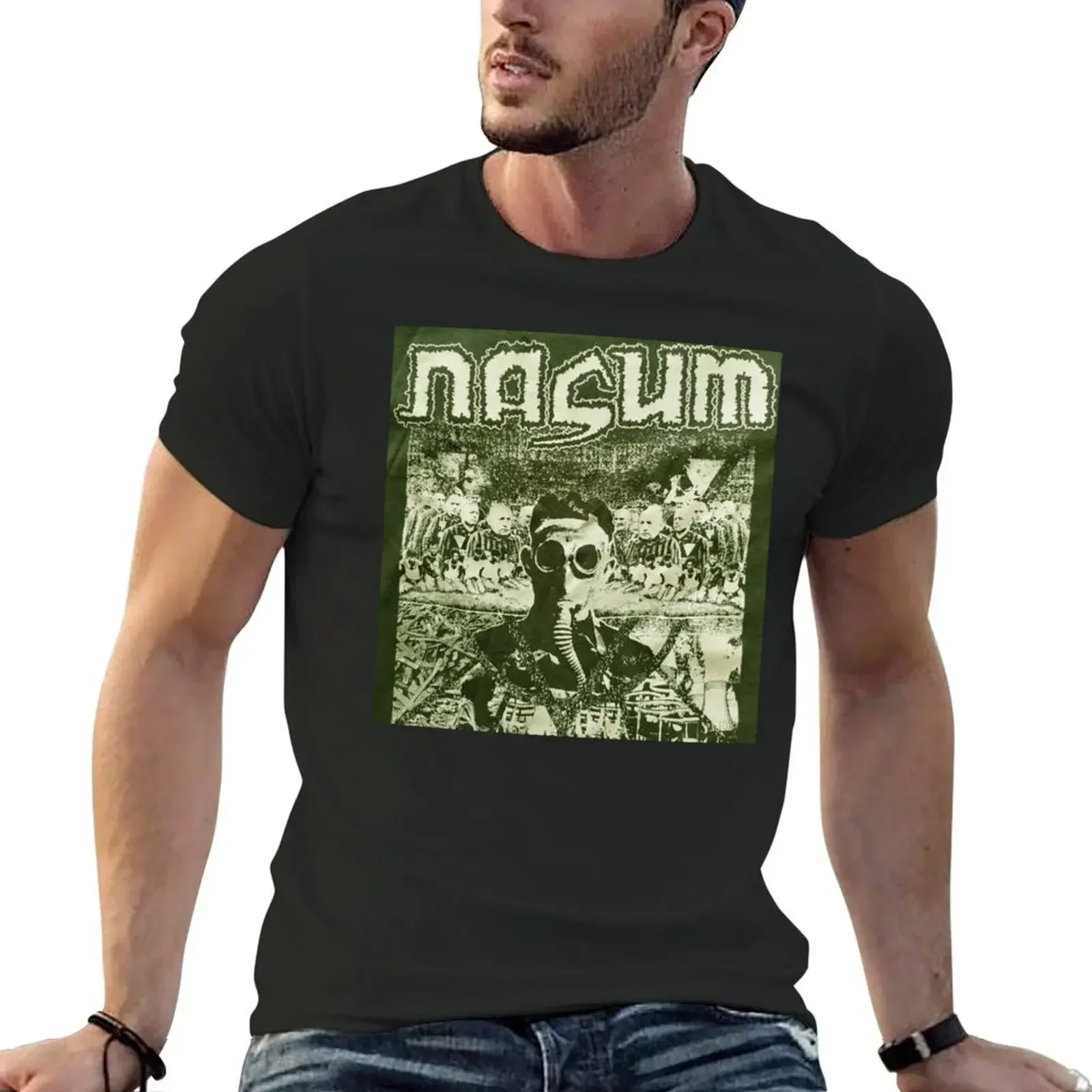 NASUM BAND METAL PUNK ROCK T-Shirt boys animal print anime T-shirts for men cotton