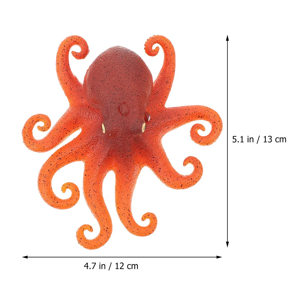 2Pcs Octopus Figure Plastic Simulation Marine Animal Decoration Realistic Lifesize Artificial Sea Creature Ornament for Bedroom