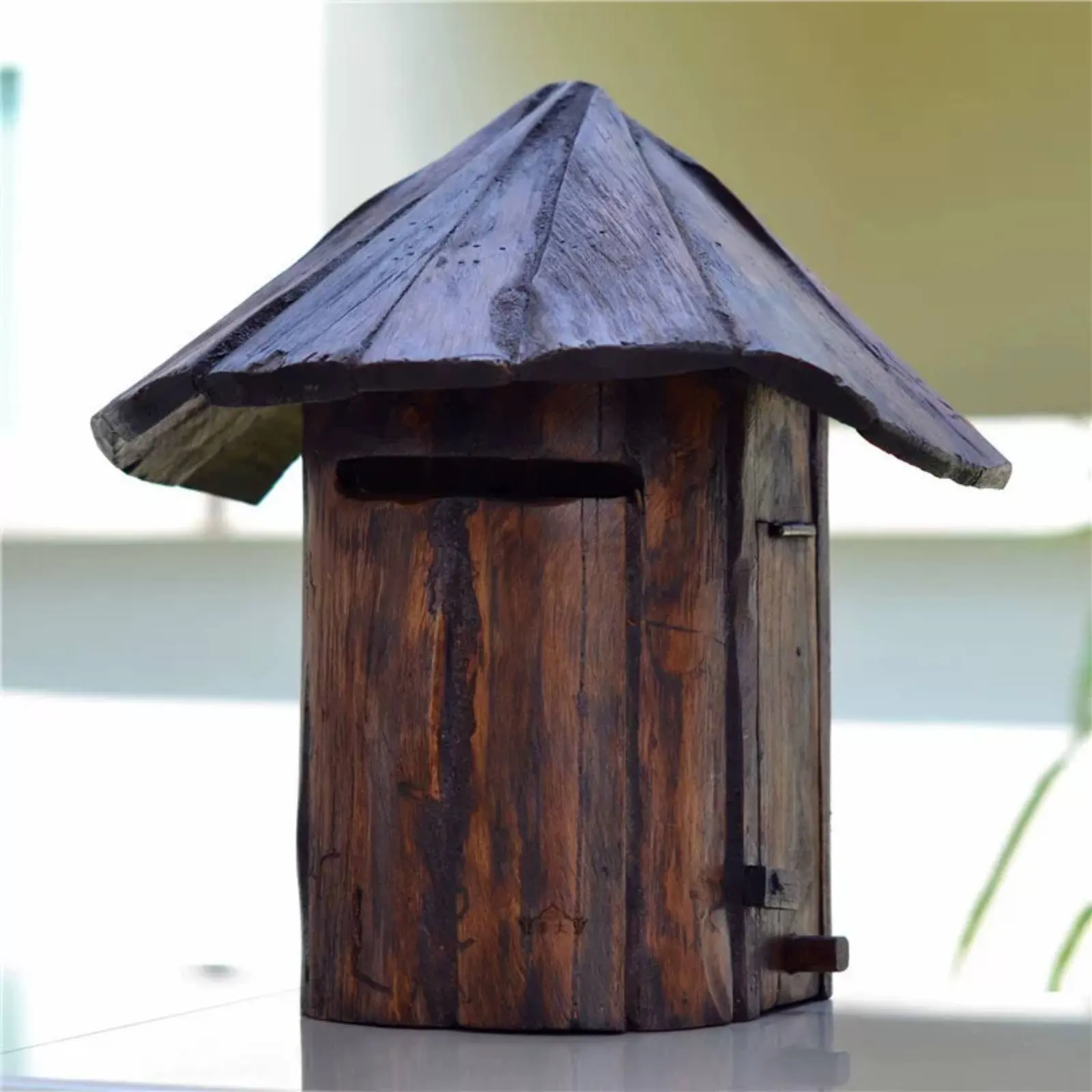 Wooden House Mailbox Rainproof Retro Mailbox Mail Box Country Design Letter Box Creative Design