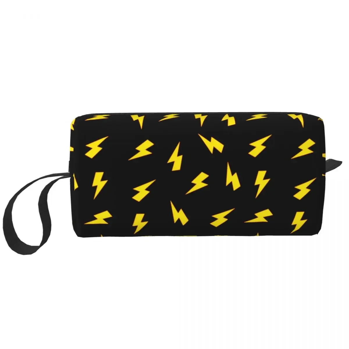 Yellow Lightning Bolts On Red Thunder Bolt Pattern Pencil Cases Large Capacity Pen Bags Pen Box Pencil Pouch Boy Girl Makeup Bag