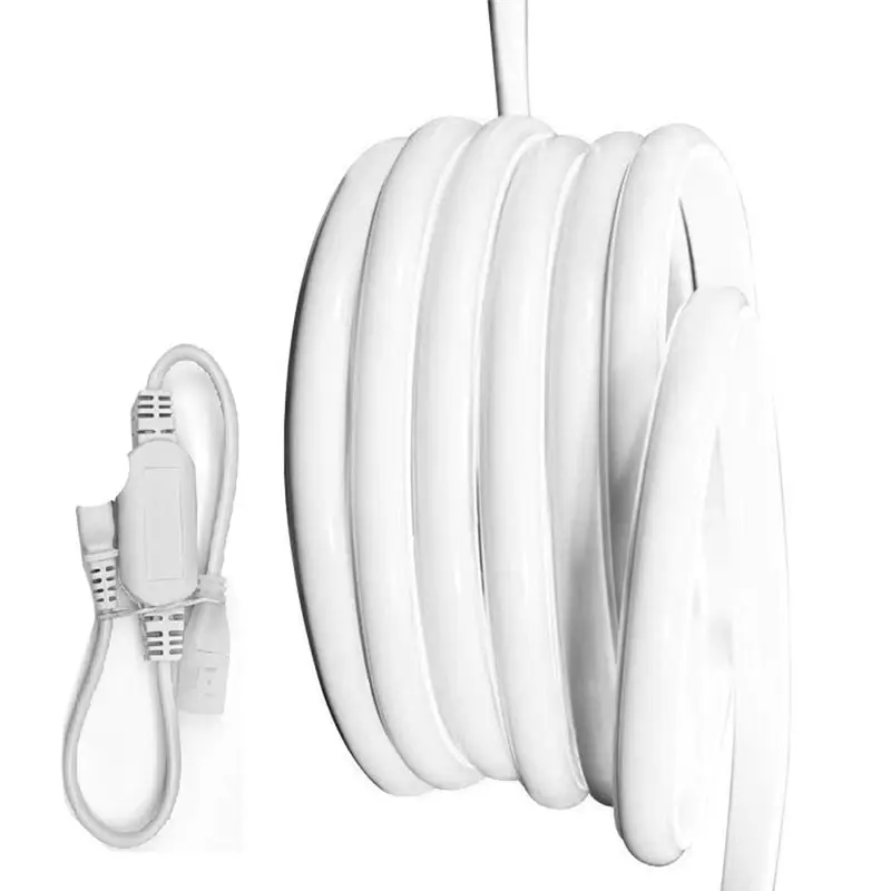 AA94-Super Bright 5M COB Flexible Light Strip LED Outdoor 220V Self-Adhesive Linear Light 240 Lights Per Meter EU Plug