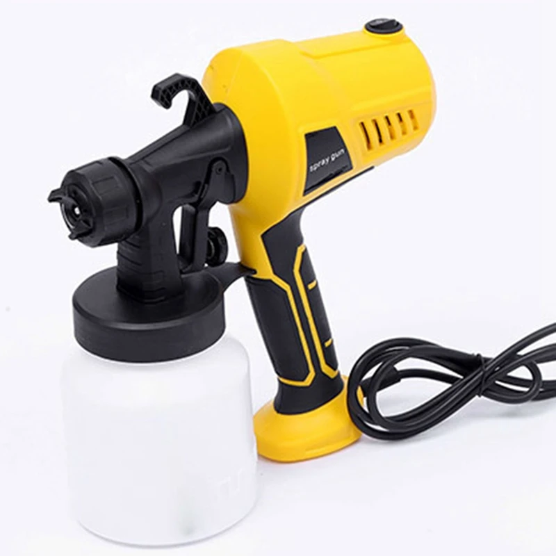 1 Stück 800ml Sprühen Elektro-Sprüh werkzeuge 500w Haushalts farbe Sprüh gerät gelbe Durchfluss regelung Airbrush-Sprüh werkzeug EU-Stecker