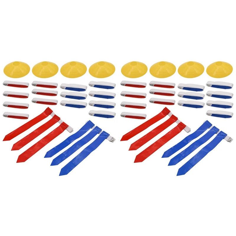 

New-2X Flag Football Set,28 Player Flag Football Belts And Flags Set, Belt For Kids Or Adults Players Of Flag Football