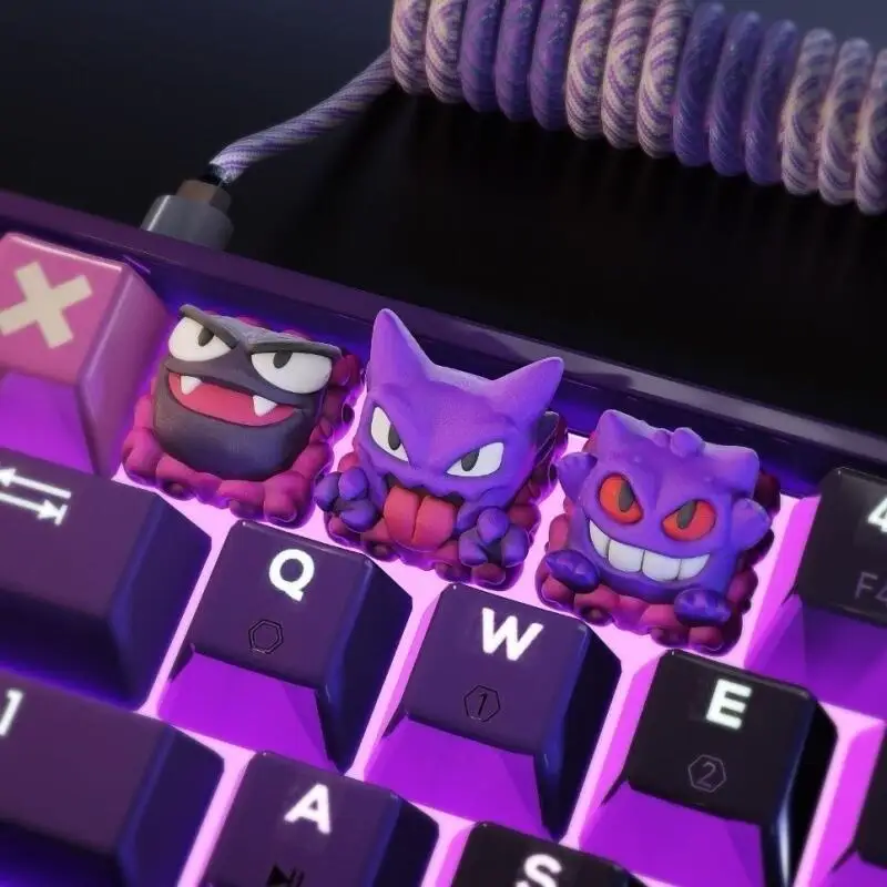 ポケモンゲンガー樹脂メカニカルキーボード装飾キーボードカバー 3D 立体ゲームボタン装飾少年誕生日ギフト