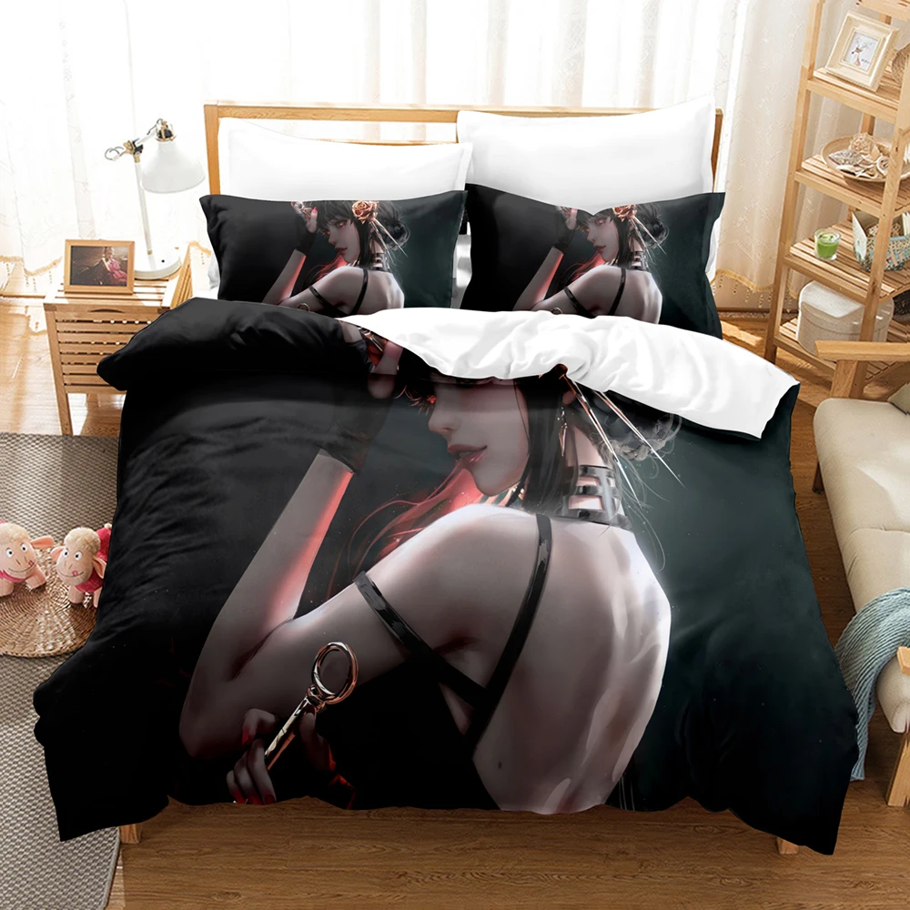 

3D Printed Anime SPY×FAMILY Bedding Sets Duvet Cover Set With Pillowcase Twin Full Queen King Bedclothes Bed Linen Home Textiles