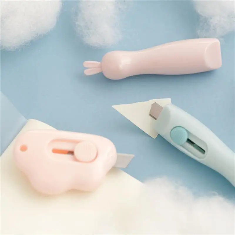 1 Piece Mini Pocket Cloud Art Utility Knife Box Knife Paper Cutter Craft Wrapping Refillable Blade Stationery