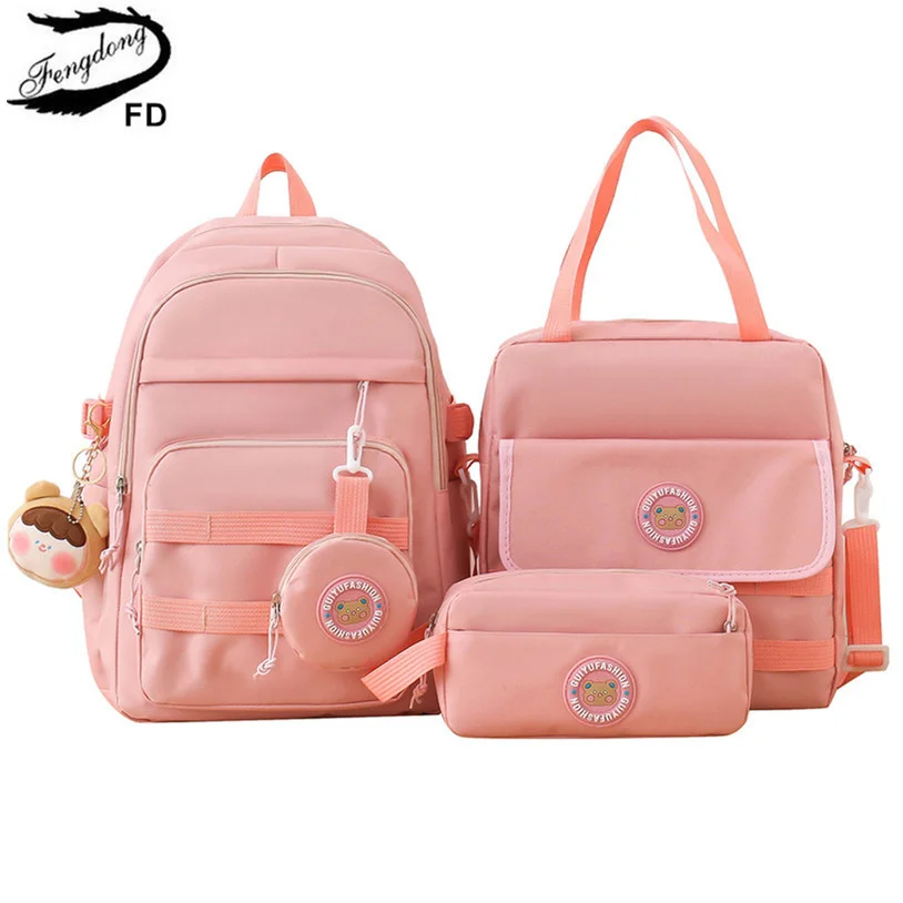 Bolsas escolares bonitas estilo coreano para meninas, mochila elementar, grande capacidade, bolsa de estudante, bolsa de lápis, menina