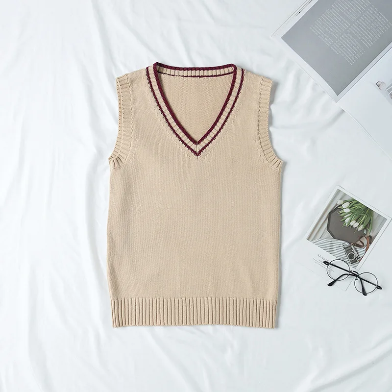 New sweater vest women Knit Top Fashion Female autumn spirng solid young girl clothes knitwear Cardigan sleeveless  XS-3XL