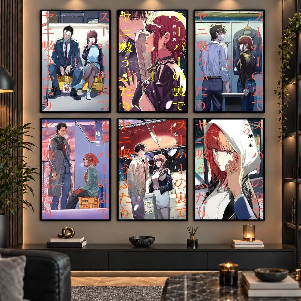 Anime S-Smoking Behind the S-Supermarket with You Painting Calligraphy Canvas Wall Art Prints for Living Room Bedroom Home Decor