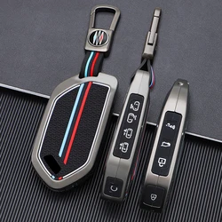 1pc 5/6/7/8 /9 Bottons Leather Car Key Case Cover Keychain for 2024 Kia Carens Picanto GT Line Carnival K8 Rio Telluride