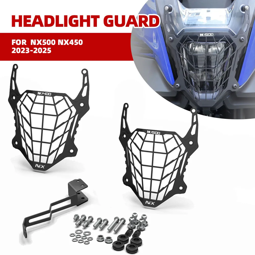 

2025 For HONDA NX400 NX500 NX 400 NX 500 2024 2023 Motorcycle Accessories Headlight Grill Protector Light Cover Protective Guard