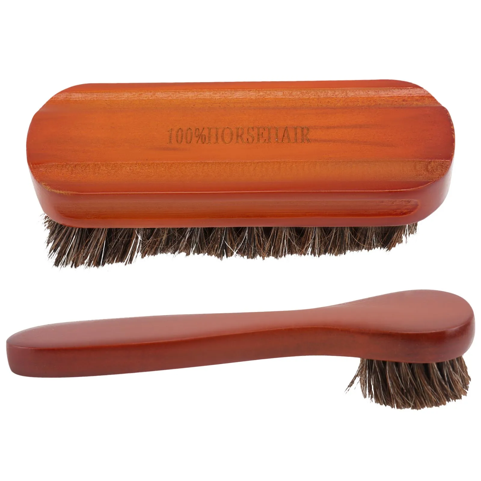 

Shoe Brush Set Wooden Bristle Horse Mane Polishing Cleaner Footwear Care Tools Shoe Accessories Cleaning Supplies