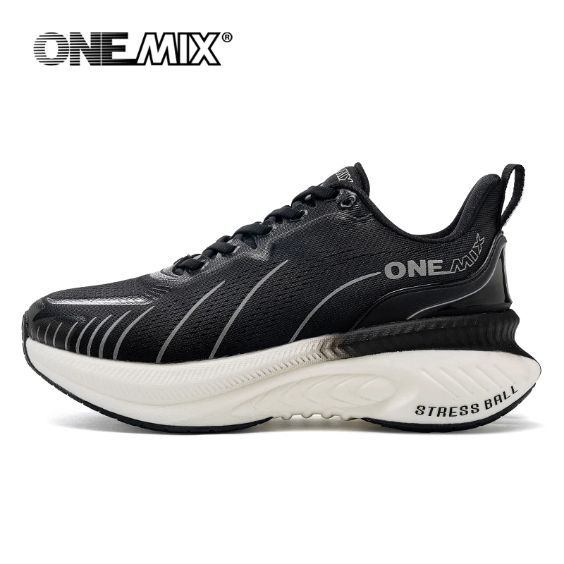 ONEMIX White Road Running Shoes for Men Air Cushion Outdoor Sport Shoes Male Trainers Summer Jogging Shoes Women Footwear