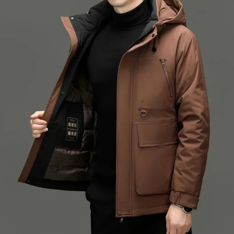 Luxury Designer Clothing Men\'s Down Jacket Parka Winter Thickened Heating 2025 New High-end Coat