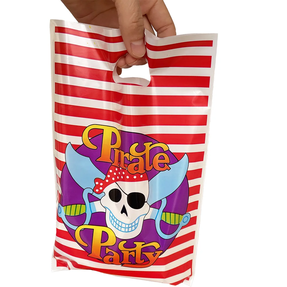 

30 Pcs Cute Pirate Goodies Bag Skeleton Halloween Party Supplies Pirate Theme Party Birthday Treat Bag Treasure Hunt Bags Decor