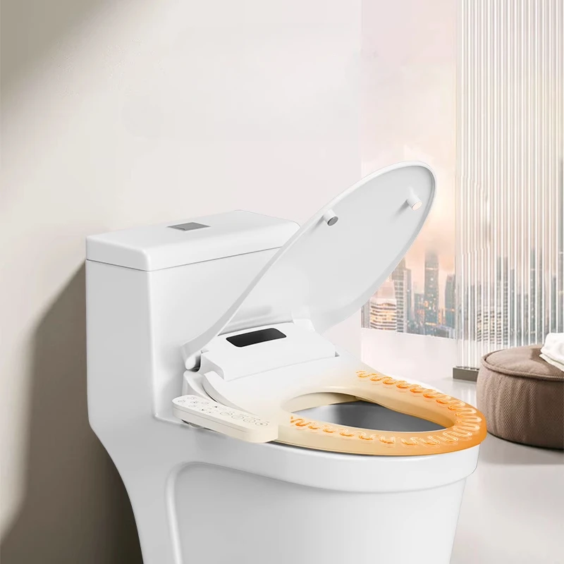 PP Heated Toilet Seat with Light Constant Temperature Sterilizing Seat  Instant Heating Auto-Lid Multi-Mode Toilet Seat