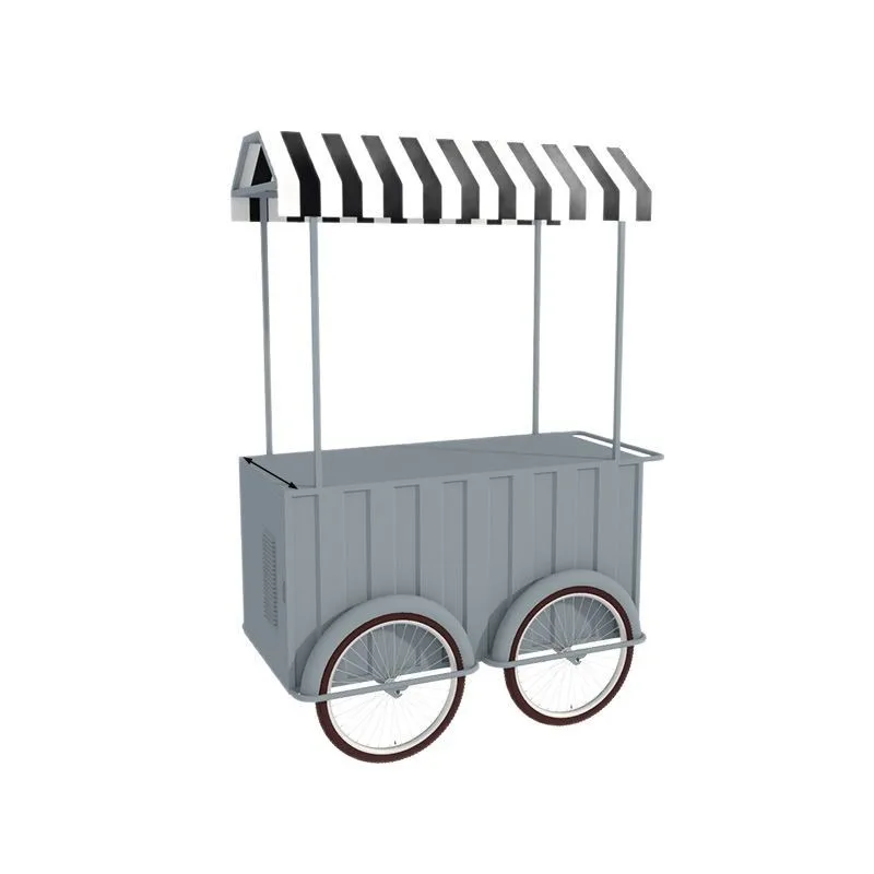 

Stall trolley coffee dessert mobile dining cart market promotion display cart