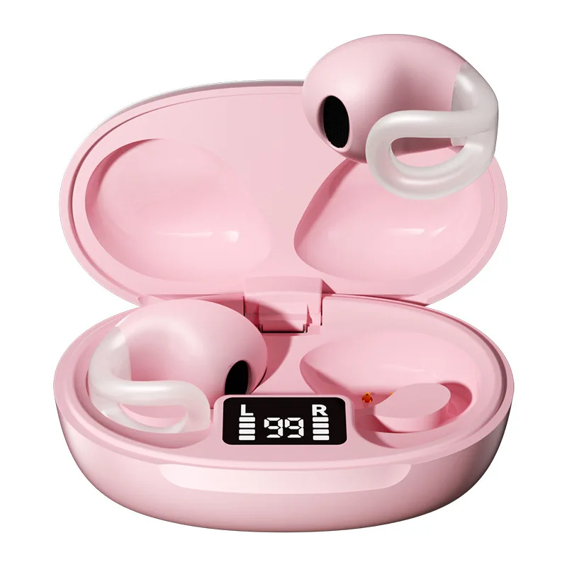 Earclip Bluetooth Earphone Light Weight Mini Power Digital Display Directional Transmission Headphone Android IOS Universal