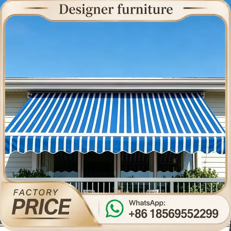 Retractable Outdoor Sun Awning Weather Resistant Window Shade Canopy For Home Commercial Use Patio Garden Protection