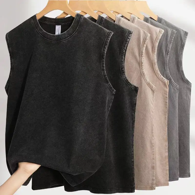 

2026 Новый модный мужской летний легкий хлопковый плотный жилет, мужской уличный повседневный топ, мужской дышащий быстросохнущий жилет