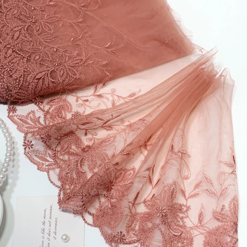 29Yards Floral Edge Tulle Lace Fabric for Underwear Bra Fringe Trim Party Wedding Dress Curtain Decor Sewing Materials