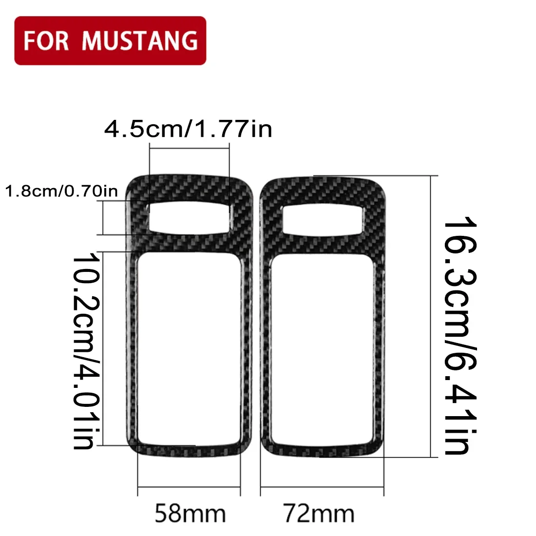 Cubierta embellecedora Interior de fibra de carbono para manija de puerta de coche, calcomanía adhesiva para Ford Mustang 2009, 2010, 2011, 2012,