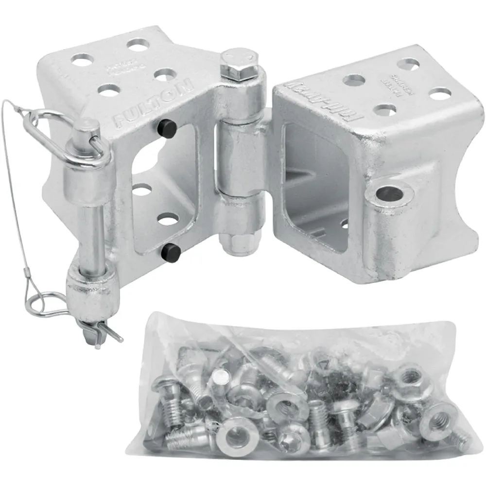 Exterior Accessories Bolt On Folding Trailer Tongue Swing Away Hinge Kit for 3 Inch x 4 Inch Trailer Beams