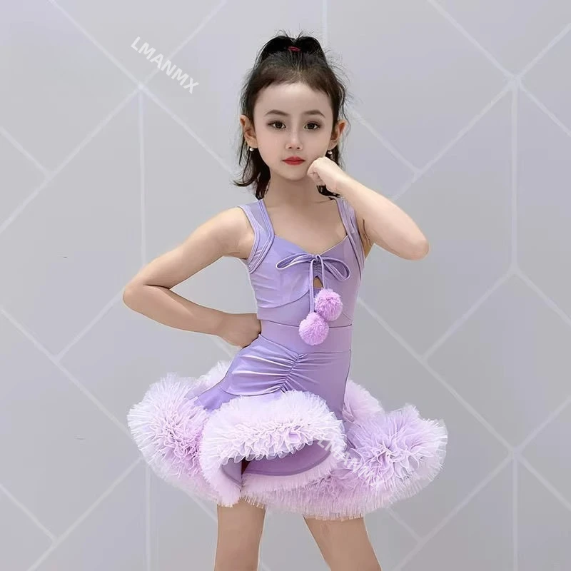 فستان ممارسة تنورة الرقص اللاتينية للفتيات فستان صيفي جديد لعام 2025 عالي الأداء