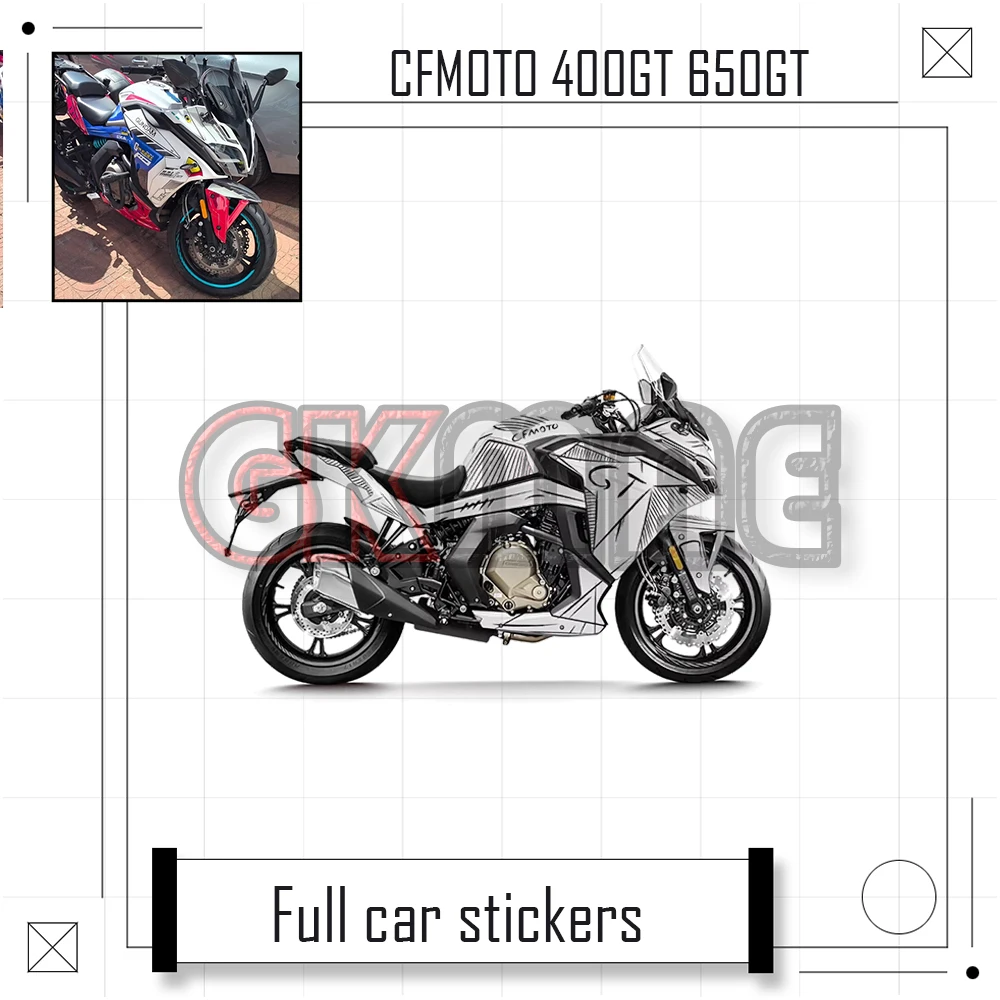

New For CFMOTO 400GT 650GT GT 400 650 Motorcycle Modified Car Body Protective Film Decorative Stickers Fit CF400-5 CF650-8