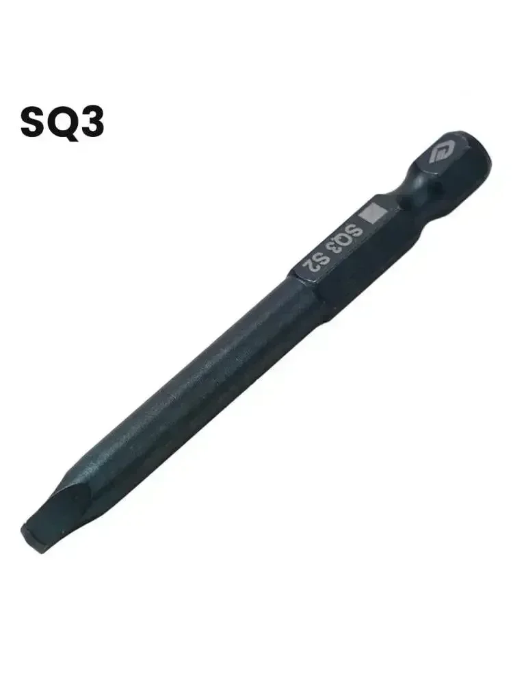 Tournevis magnétique à tête carrée, embout SQ0 SQ1 SQ2 SQ3 65mm longueur 6.35mm, tige hexagonale pour tournevis électrique, pièces d'outils de forage 1 pièce
