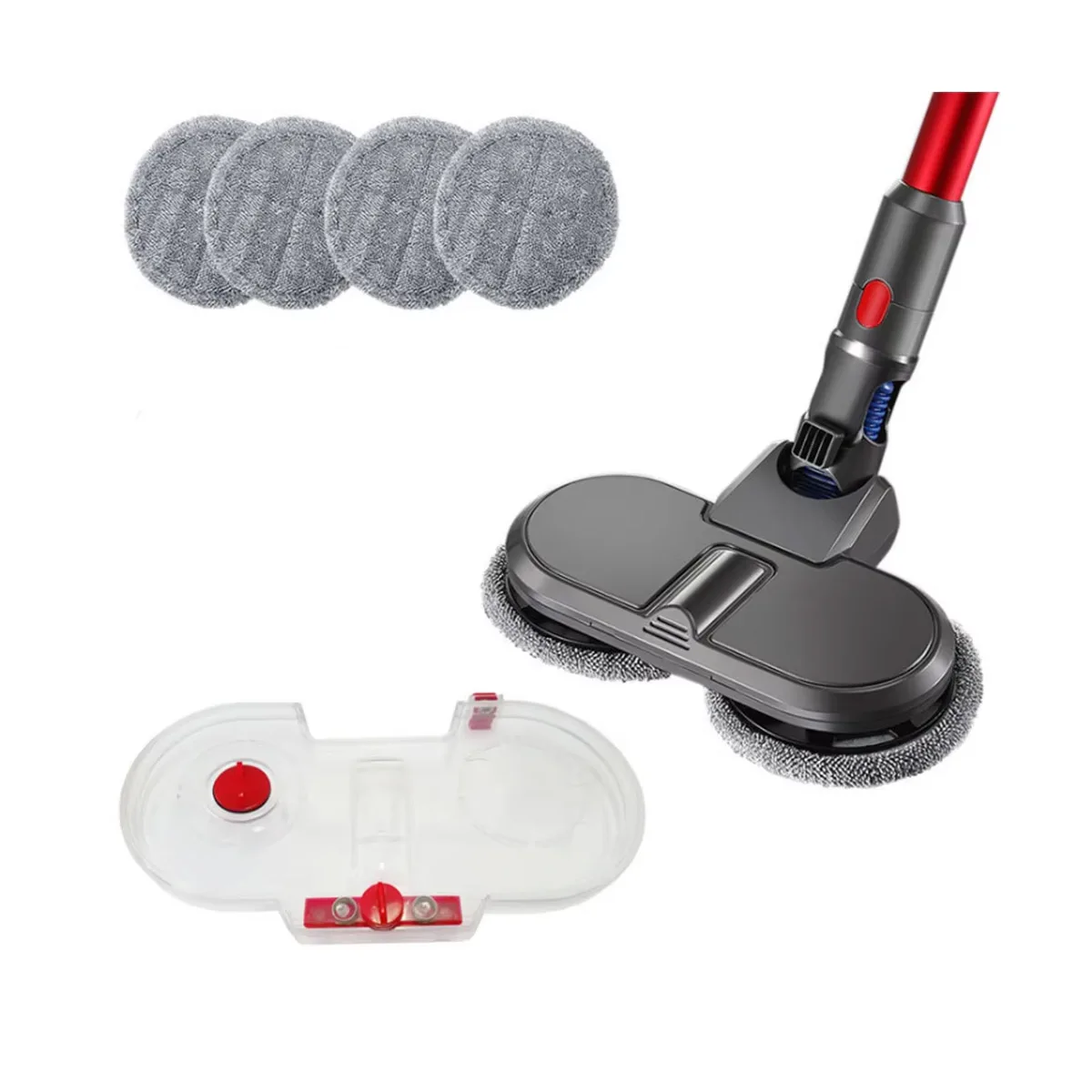 Elettrico Wet & Dry Mop Pulizia Mop Pavimento Testa Spazzola Per Dyson V7 V8 V10 V11 Senza Fili Aspirapolvere Accessori serbatoio dell'acqua