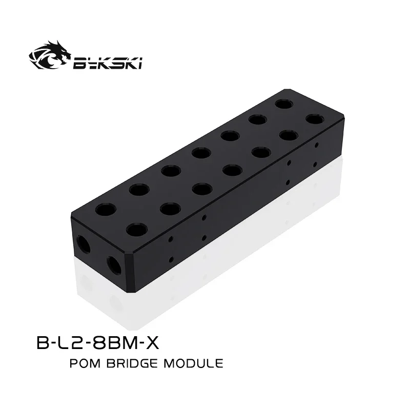 Bykski Multi Video Graphics Card Parallel Easy Build Block Head, 8 Cards Combined Connector, G1/4