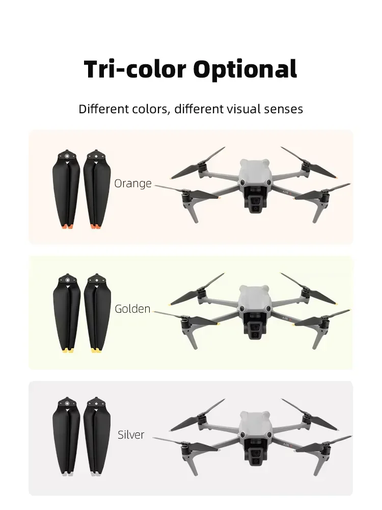 8747 Drone CW/CCW Foldbale Prop hélices de reducción de ruido de hoja de bajo ruido para DJI Air 3/3S accesorios de repuesto de cuadricóptero