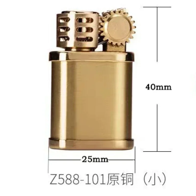 Zorro 588 Retro Personalized Grinding Wheel Mini Portable Brass Lighter Creative Little Punk Kerosene Lighter Wholesale