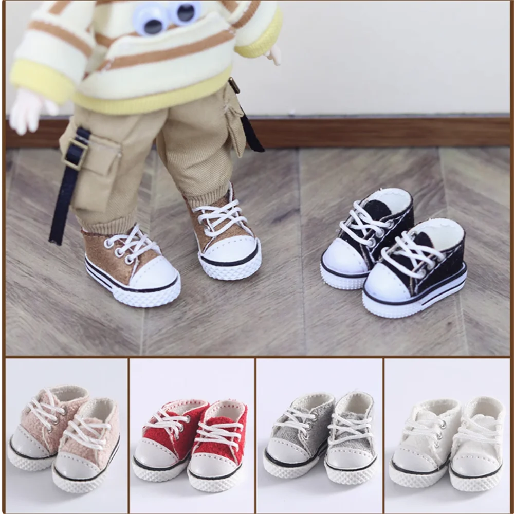 

1/12 12 Points Doll Accessories Fashion Canvas Shoes Board Shoes Model Fit OB11 Bjd Ufdoll P9 Body In Stock