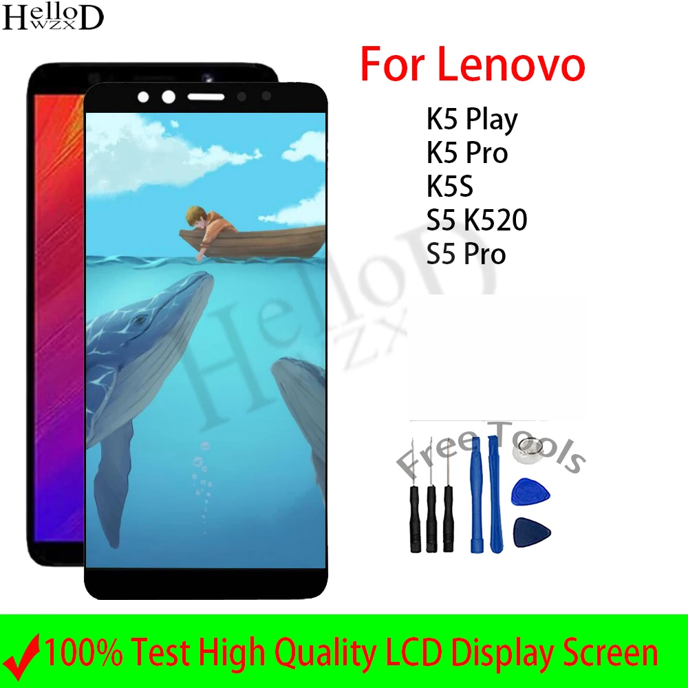 For Lenovo K5S K5 Pro K5 Play LCD Display For Lenovo S5 Pro S5 K520 Display Touch Screen Digitizer Assembly Panel Assembly