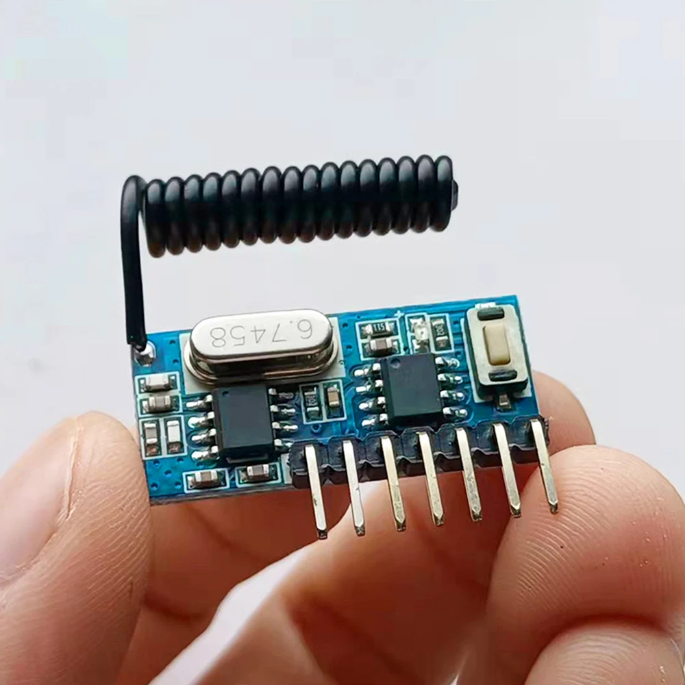 433 Mhz RF Afstandsbediening Zender en 433 mhz RF Relais Ontvanger Schakelaar Module DC3.3V-5V Jog zelfsluitende Interlock Controller