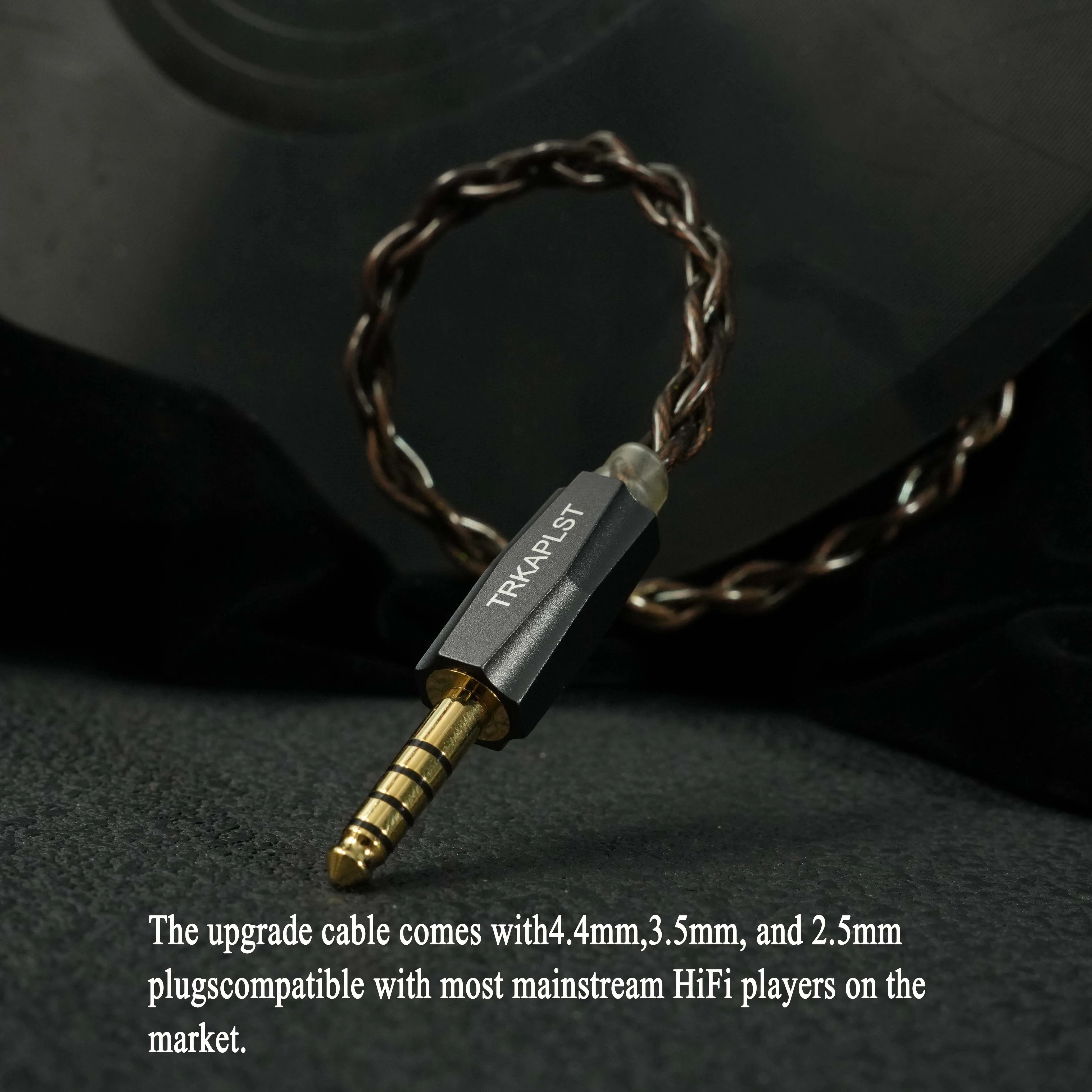 TRKAPLST-31 Silber-Palladium 4-adriges Upgrade-Kabel, 2,5/4,4 mm symmetrisch auf 0,78 mm 2Pin MMCX Dual 3,5 mm für IE900 IE600 HIFI-Kopfhörer – Detail 5