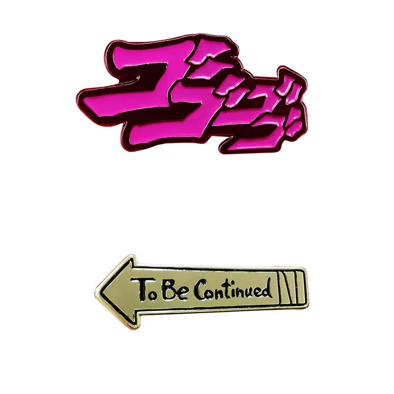 JOJOS Anime TV Hard Enamel Pins Collect Bizarre Adventure To Be Continued Metal Cartoon Brooch Backpack Collar Lapel Badges