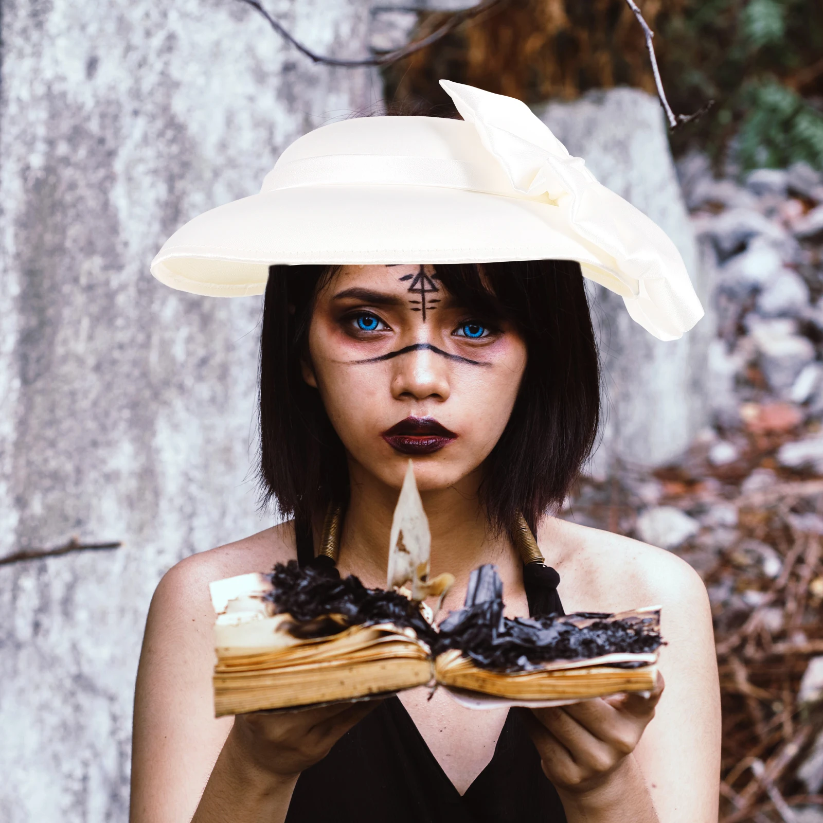 

Banquet Hat Women Elegant Black Bucket Hats Retro Bridal Cap Party Dress Fascinator Halloween Wedding Bowler Hat